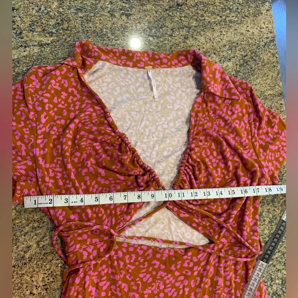 Free People Marsaille Mini Dress in Rust combo size XL - Picture 6 of 10